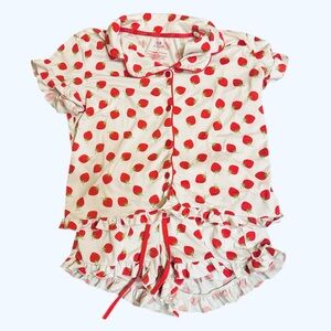 Sugar Red and White Strawberry Pajama Set